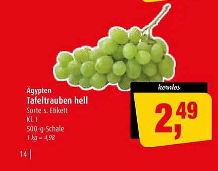 Ägypten Tafeltrauben hell