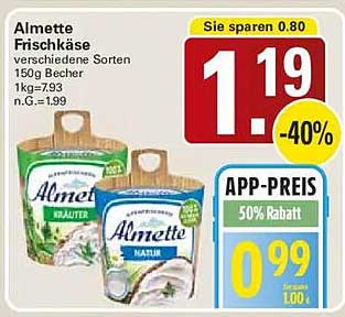 Almette Frischkäse verschiedene Sorten 150g Becher