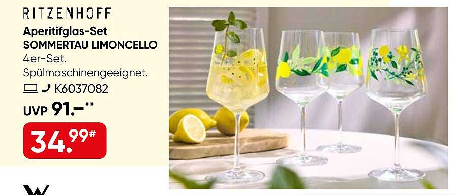 Aperitifglas-Set SOMMERTAU LIMONCELLO