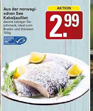 Aus der norwegischen See Kabeljaulfilet