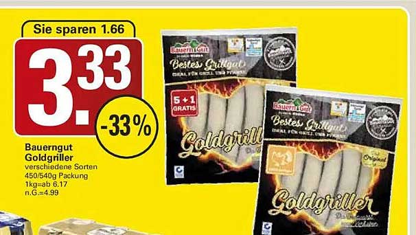 Bauern Gut Goldgriller verschiedene Sorten 450/540g Packung