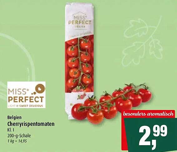 Belgien Cherryrispentomaten Kl. I 200-g-Schale 1 kg = 14,95