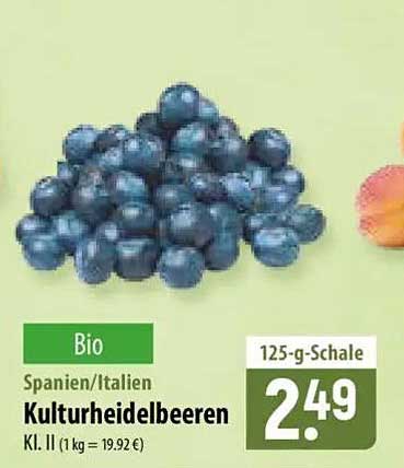 Bio Spanien/Italien Kulturheidelbeeren