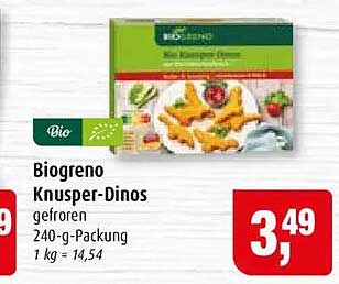 Biogreno Knusper-Dinos gefroren 240-g-Packung