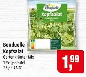 Bonduelle Kopfsalat Gartenkräuter Mix 175-g-Beutel