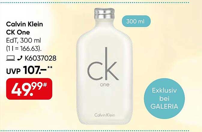 Calvin Klein CK One EdT, 300 ml