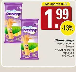 Cheestrings verschiedene Sorten 4x20g Packung