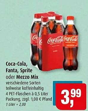 Coca-Cola, Fanta, Sprite oder Mezzo Mix