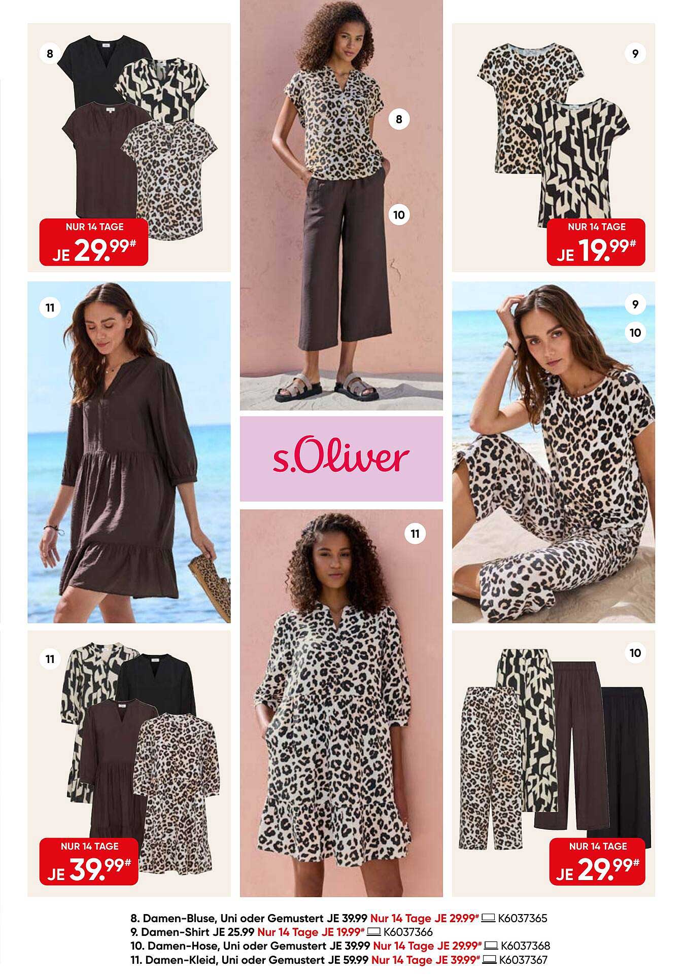 Damen-Bluse, Uni oder Gemustert