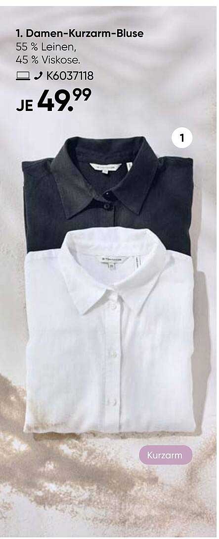 Damen-Kurzarm-Bluse