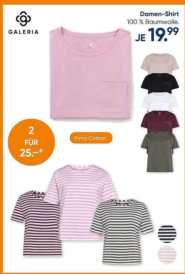 Damen-Shirt 100 % Baumwolle. JE 19.99