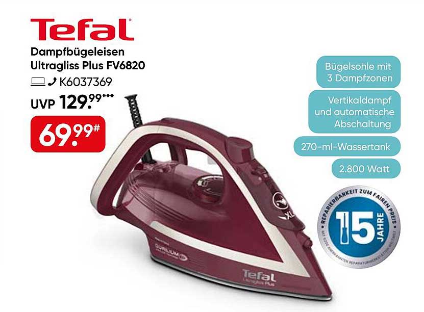 Dampfbügeleisen Ultragliss Plus FV6820