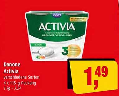 Danone Activia verschiedene Sorten 4 x 115-g-Packung