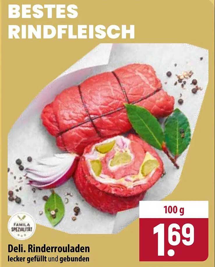 Deli. Rinderrouladen lecker gefüllt und gebunden