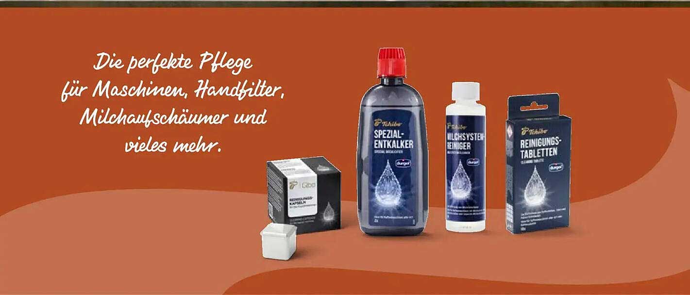 Die perfekte Pflege für Maschinen, Handfilter, Milchaufschäumer und vieles mehr.