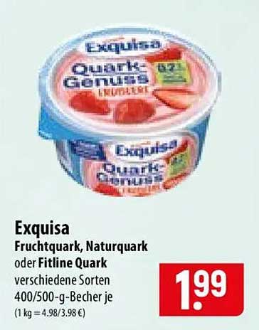 Exquisa Fruchtquark, Naturquark oder Fitline Quark