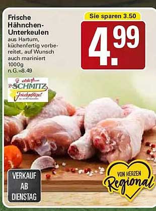 Frische Hähnchen-Unterkeulen
