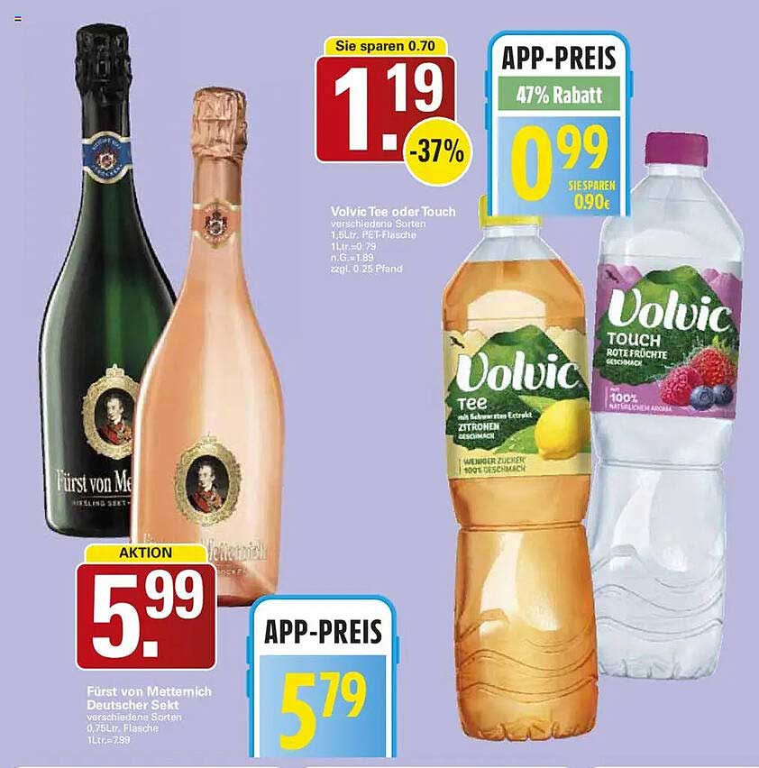 Fürst von Metternich Deutscher Sekt verschiedene Sorten 0,75Ltr. Flasche