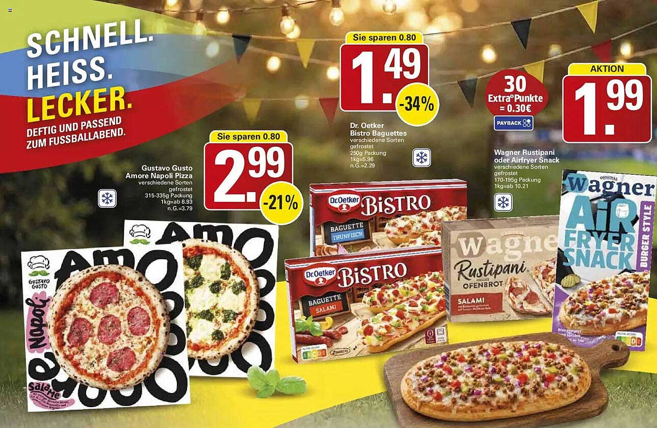 Gustavo Gusto Amore Napoli Pizza verschiedene Sorten gefrostet