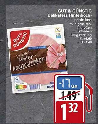 GUT & GÜNSTIG Delikatess Hinterkochschinken