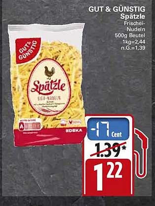 GUT & GÜNSTIG Spätzle Frische-Nudeln