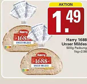 Harry 1688 Unser Mildes 500g Packung 1kg=2,98