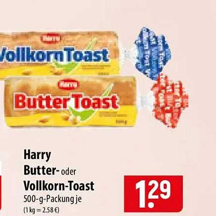 Harry Butter- oder Vollkorn-Toast
