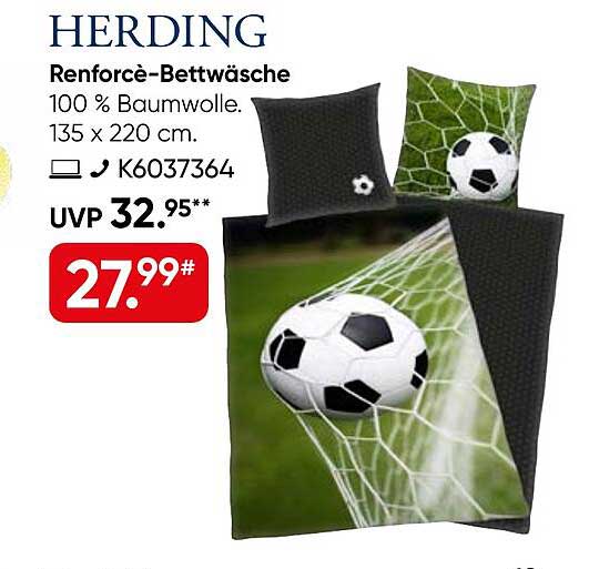 HERDING Renforcé-Bettwäsche 100 % Baumwolle, 135 x 220 cm, K6037364