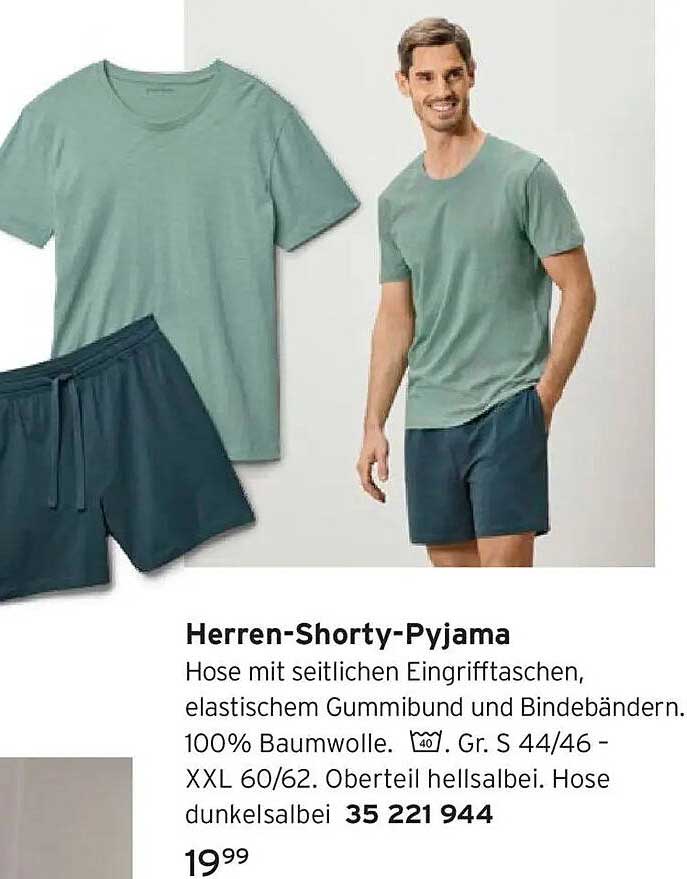 Herren-Shorty-Pyjama