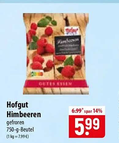 Hofgut Himbeeren gefroren 750-g-Beutel