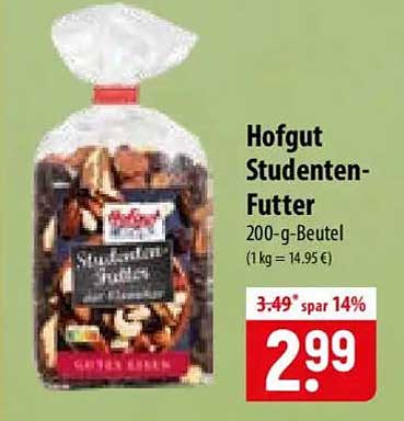 Hofgut Studenten-Futter 200-g-Beutel
