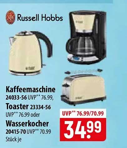Kaffeemaschine 24033-56 / Toaster 23334-56 / Wasserkocher 20415-70