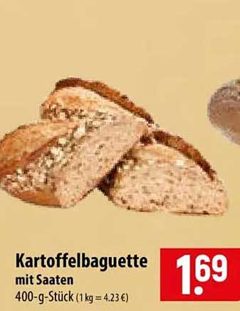Kartoffelbaguette mit Saaten