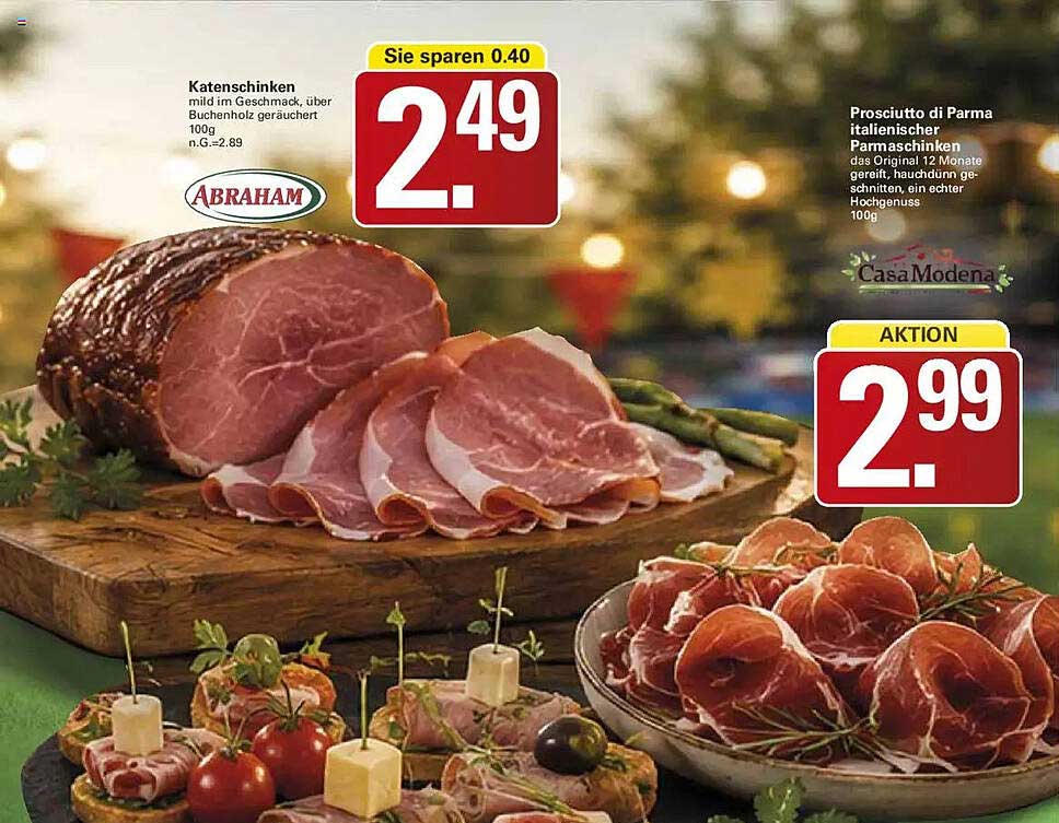 Katenschinken mild im Geschmack, über Buchenholz geräuchert 100g