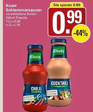 Knorr Scheinnersaucen verschiedene Sorten 250ml Flasche
