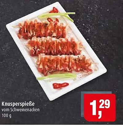 Knusperspieße vom Schweinenacken 100 g