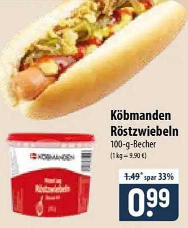Köbmänden Röstzwiebeln 100-g-Becher