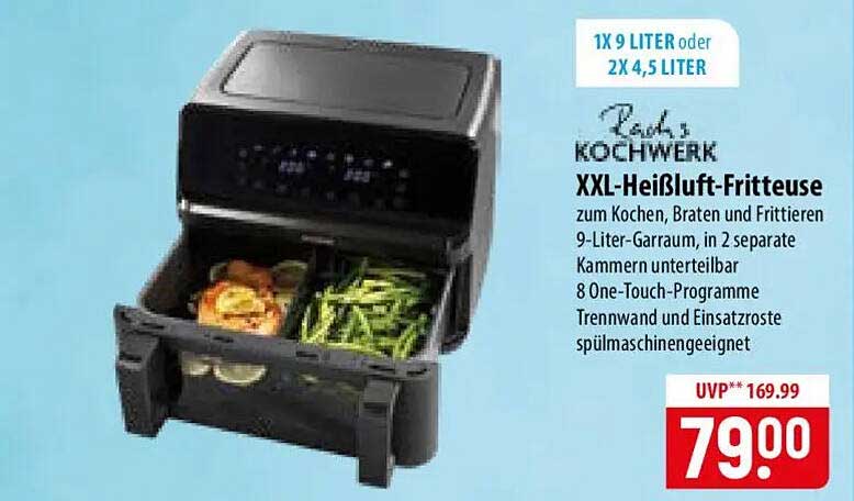 KOCHWERK XXL-Heißluft-Fritteuse