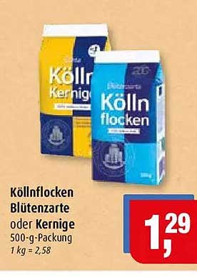Köllnflocken Blütenzarte oder Kernige 500-g-Packung