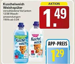 Kuschelweich Weichspüler verschiedene Varianten 12/38 Wasch-anwendungen 1WA=ab 0.04