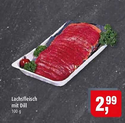 Lachsfleisch mit Dill 100 g