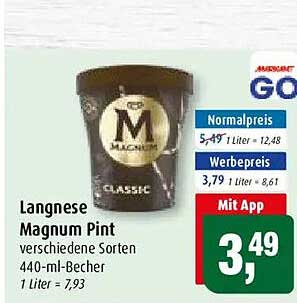 Langnese Magnum Pint verschiedene Sorten 440-ml-Becher