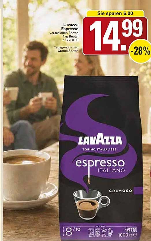 Lavazza Espresso verschiedene Sorten 1 kg Beutel