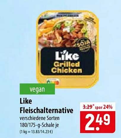 Like Fleischalternative verschiedene Sorten 180/175-g-Schale je