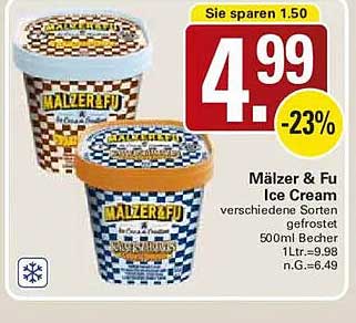 Mälzer & Fu Ice Cream verschiedene Sorten gefrostet 500ml Becher