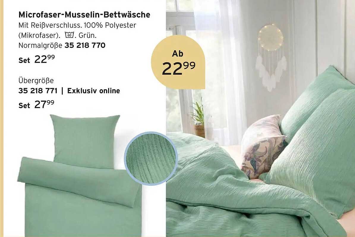 Microfaser-Musselin-Bettwäsche