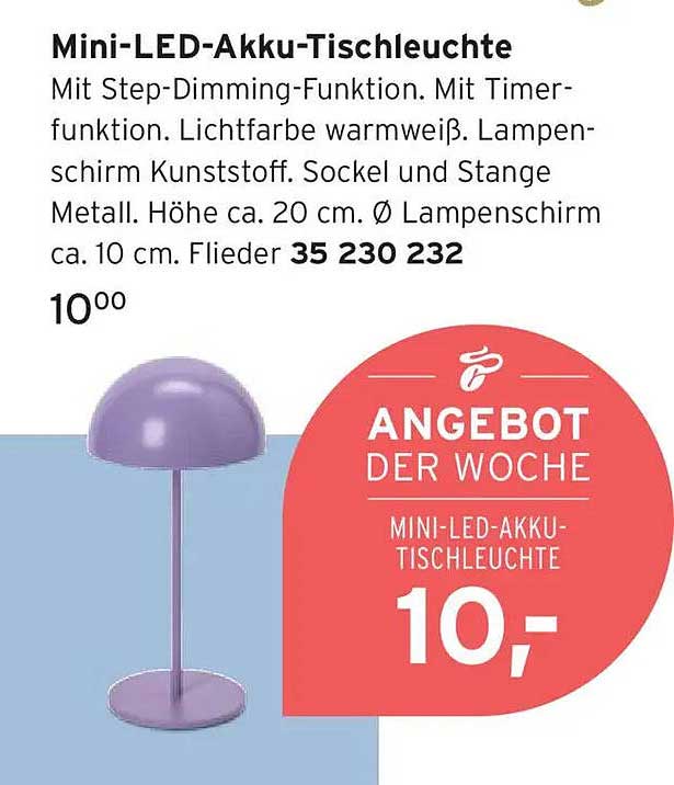 Mini-LED-Akku-Tischleuchte