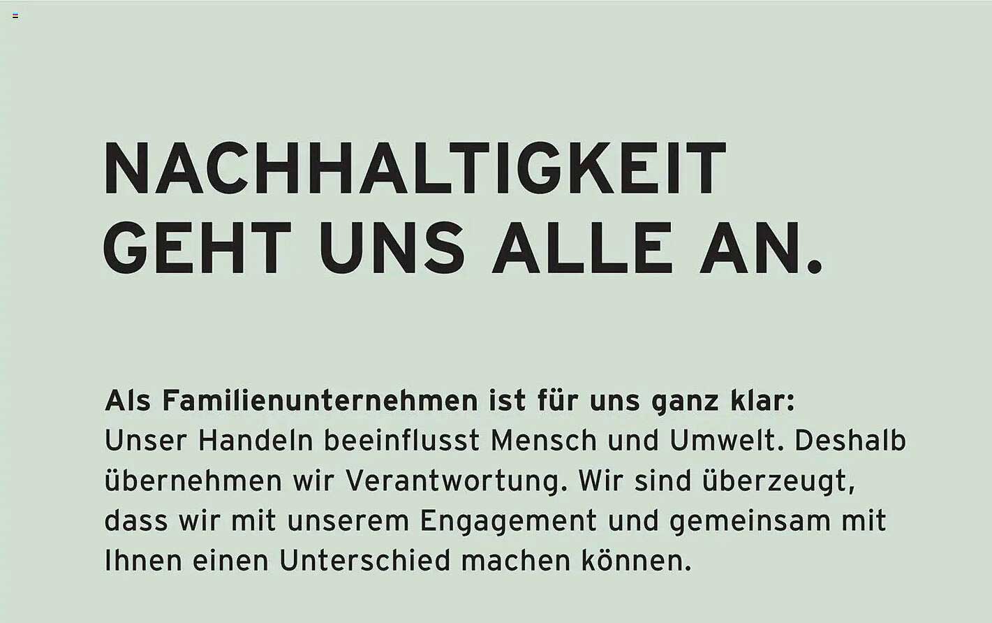 NACHHALTIGKEIT GEHT UNS ALLE AN.