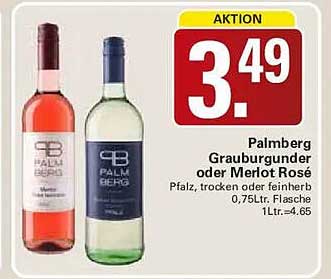Palmberg Grauburgunder oder Merlot Rosé