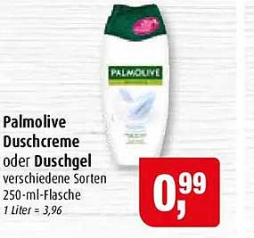 Palmolive Duschcreme oder Duschgel verschiedene Sorten 250-ml-Flasche